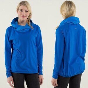 Lululemon Healthy Heart Cowl Neck Pullover Long Sleeve Top Blue 10